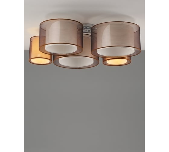 Потолочный светильник Moderli room хром, коричневый V10624-5C