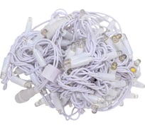 Гирлянда TEAMPROF Нить 10 м, 220В, колпачок, теплый белый, белый провод TPF-S10C-220V-CW/WW