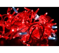Гирлянда TEAMPROF Нить 10 м, 24В, флэш, колпачок, красный, белый провод TPF-S10CF-24V-CW/R