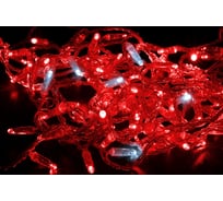 Гирлянда TEAMPROF Нить 10 м, 220В, флэш, колпачок, красный, прозрачный провод TPF-S10CF-220V-CT/R