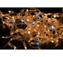 Гирлянда TEAMPROF Нить 10 м, 220В, флэш, колпачок, теплый белый, прозрачный провод TPF-S10CF-220V-CT/WW