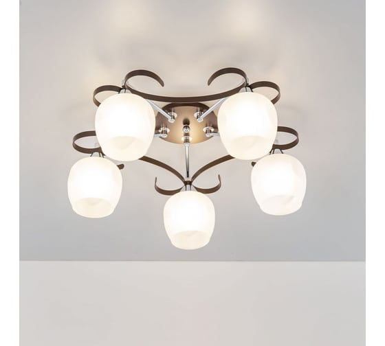 Люстра Citilux Сюзи Венге+Хром CL171154