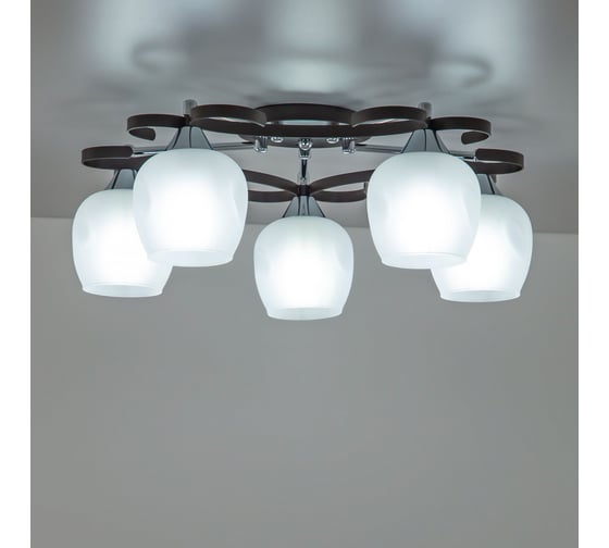 Люстра Citilux Сюзи Венге+Хром CL171154