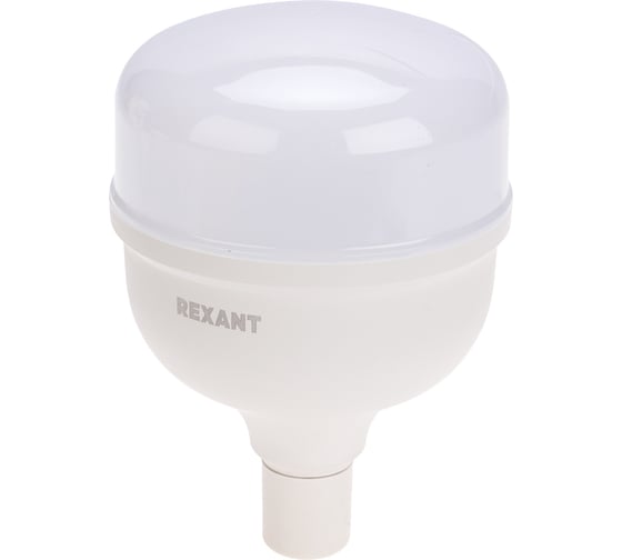 Светодиодная высокомощная лампа REXANT COMPACT, 50Вт, E27 с переходником на E40, 4750Лм, 6500K, холодный свет 604-154