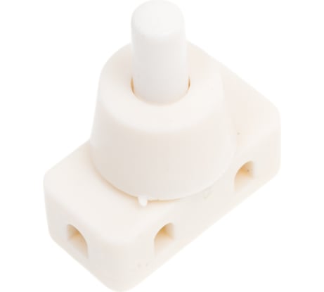 Выключатель-кнопка REXANT 250v 2а (2с) on-off белый (pbs-17a) (для настольной лампы) 36-3012
