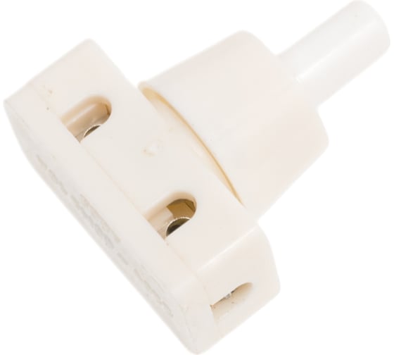 Выключатель-кнопка REXANT 250v 2а (2с) on-off белый (pbs-17a) (для настольной лампы) 36-3012