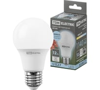 Светодиодная лампа TDM ELECTRIC А60 12 Вт, 230 В, 4000 К, E27 SQ0340-0377