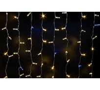 Гирлянда TEAMPROF Занавес 2x1.5 м облегченный, флэш, колпачок, теплый белый, прозрачный провод TPF-CS2х1.5F-CT/WW