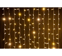 Гирлянда TEAMPROF Занавес 2x2 м, колпачок, теплый белый, прозрачный провод TPF-C2х2-CT/WW