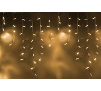 Гирлянда TEAMPROF Бахрома 3x0.6 м, флэш, колпачок, теплый белый, белый провод TPF-i3х0.6F-CW/WW