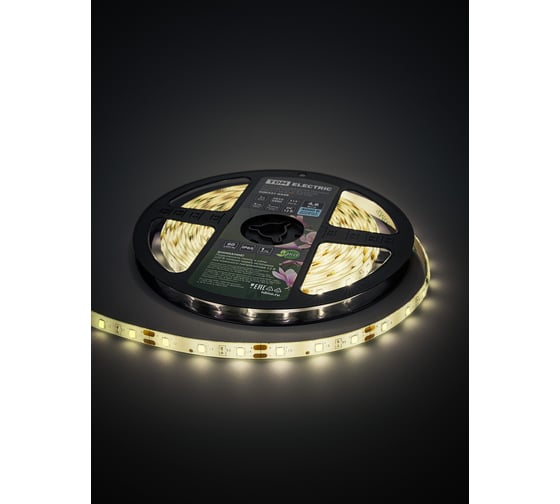 Светодиодная лента TDM SMD2835-60 LED/м-IP65-12 В-4,8 Вт/м-4000 К (5 м) блистер SQ0331-0349