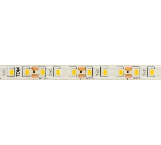 Светодиодная лента TDM SMD2835-120 LED/м-IP65-12 В-9,6 Вт/м-3000 К (5 м) блистер SQ0331-0338