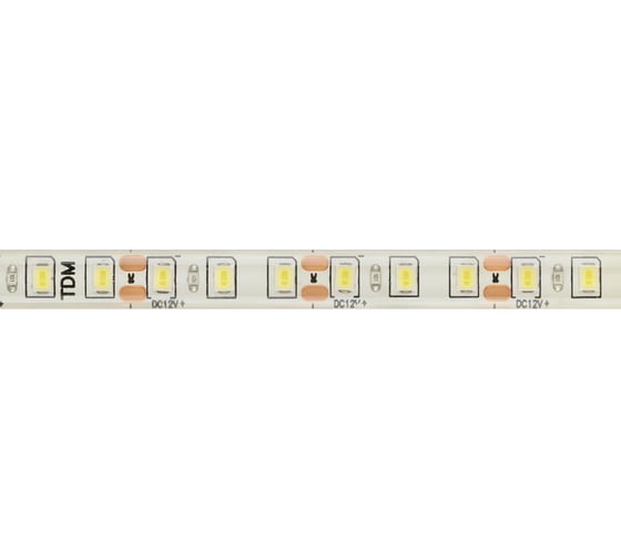 Светодиодная лента TDM SMD2835-120 LED/м-IP65-12 В-9,6 Вт/м-6000 К (5 м) блистер SQ0331-0339