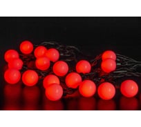 Гирлянда TEAMPROF большие шарики, 5м, 24В, красная, черная резина 2,3мм TPF-S5-20C/24V-40B-SRB/R