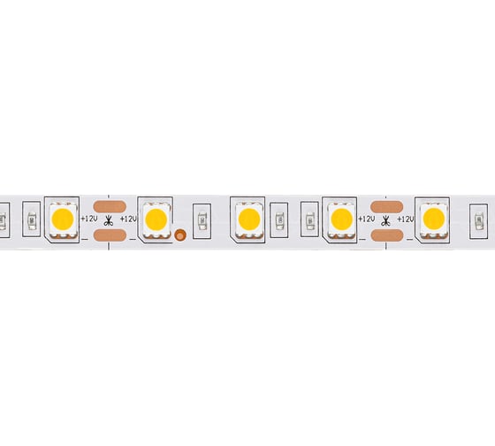 Светодиодная лента TDM ELECTRIC SMD5050-60 LED/м-IP20-12 В-14,4 Вт/м-3000 К (5 м) блистер SQ0331-0369