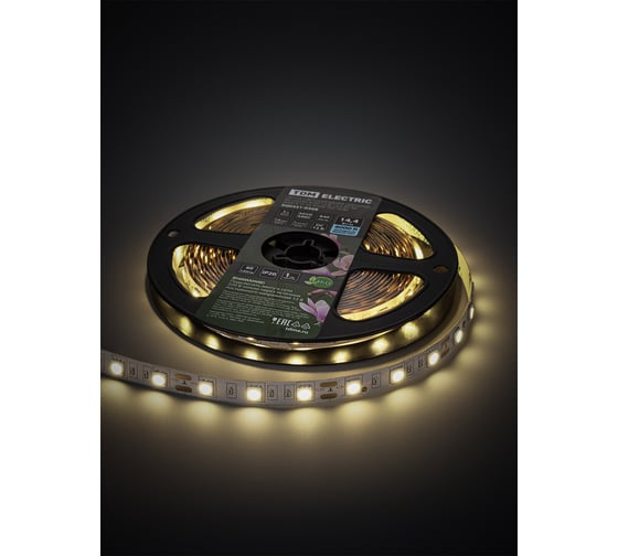 Светодиодная лента TDM SMD5050-60 LED/м-IP20-12 В-14,4 Вт/м-4000 К (5 м) блистер SQ0331-0368