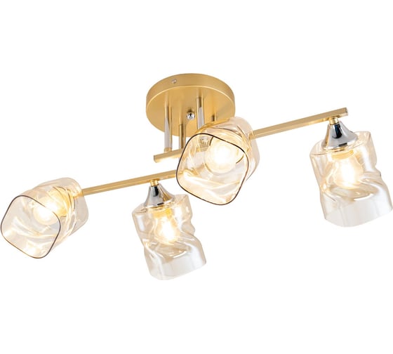 Люстра Citilux Клаус Золото+Хром CL134142
