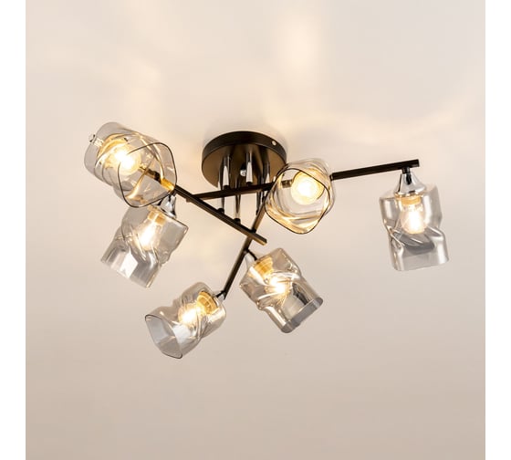 Люстра Citilux Клаус Черный+Хром CL134165