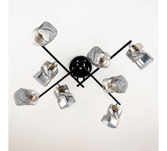 Люстра Citilux Клаус Черный+Хром CL134185