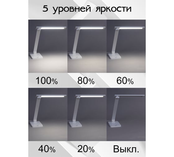 Настольный светильник с USB Citilux Ньютон белый CL803080