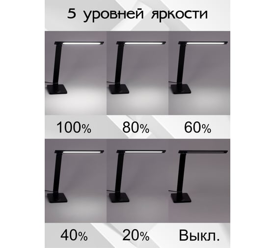 Настольный светильник с USB Citilux Ньютон черный CL803081