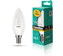 Светодиодная лампа Camelion LED12-C35/830/E14 12Вт 220В 13687