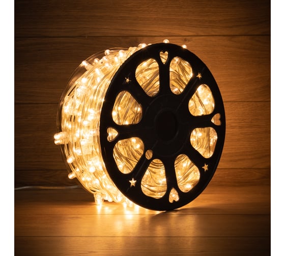 Гирлянда Neon-Night led клип-лайт 12 v, прозрачный пвх, 150 мм, цвет диодов теплый белый, flashing (белый) 325-166