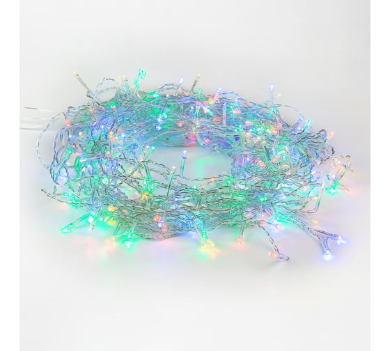 Гирлянда Neon-Night светодиодный дождь 3x2 м, свечение с динамикой, прозрачный провод, 230 в, диоды мультиколор 235-098