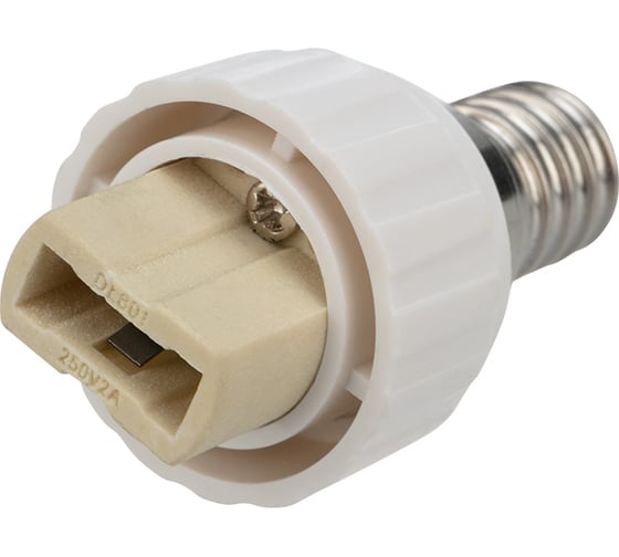 Цокольный переходник REXANT e14-g9 белый 11-8856