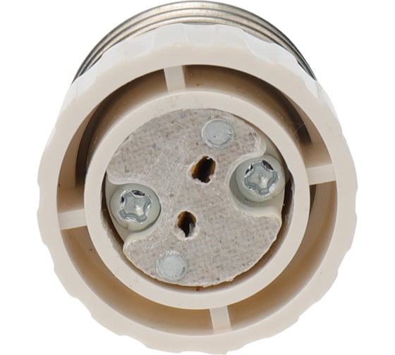 Цокольный переходник REXANT e27-gu5.3 белый 11-8857