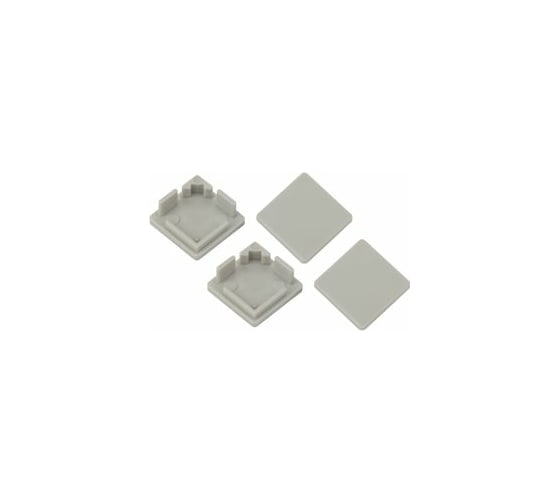 Комплект с угловым анодированным профилем ЭРА 1616S CAB280 16х16мм, 2м и квадратным экраном Б0039466