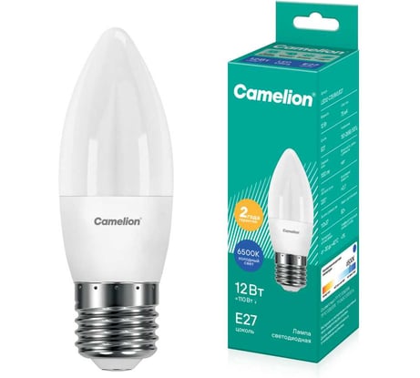 Светодиодная лампа Camelion LED12-C35/865/E27 12Вт 220В 13692