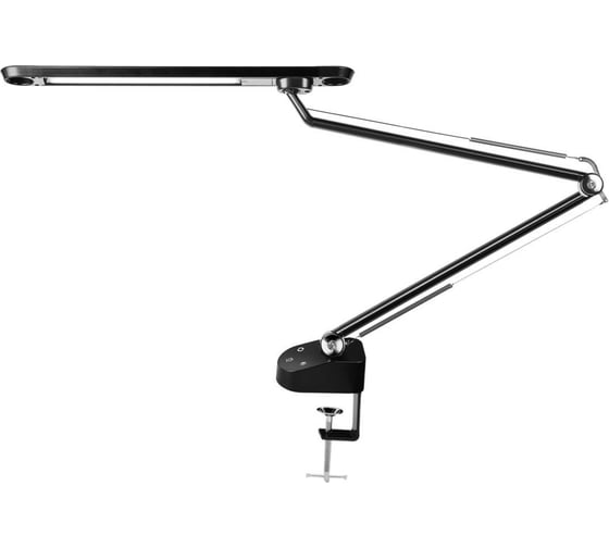 Настольный светильник Camelion KD-843 C02 черный LED 13Вт, 230В, 900Лм, сенсорный, регулировка яркости и цветовой температуры, струбцина 13522