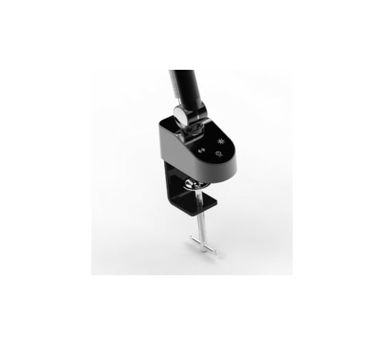 Настольный светильник Camelion KD-843 C02 черный LED 13Вт, 230В, 900Лм, сенсорный, регулировка яркости и цветовой температуры, струбцина 13522
