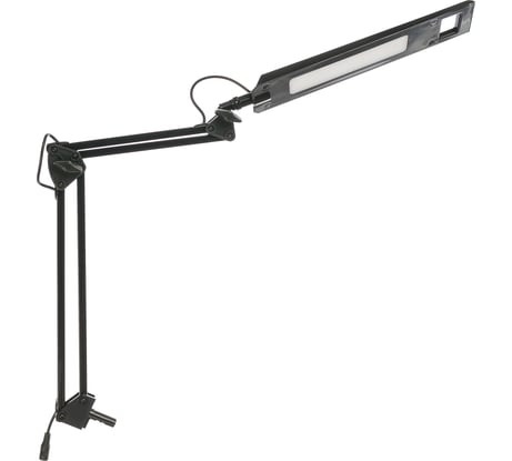 Настольный светильник Camelion KD-821 C02 черный LED 8Вт, 230В, 2 уровня яркости, 350Лм, струбцина 13527