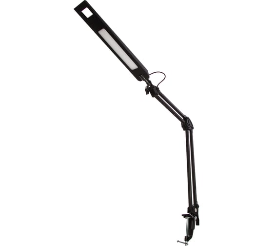 Настольный светильник Camelion KD-821 C02 черный LED 8Вт, 230В, 2 уровня яркости, 350Лм, струбцина 13527