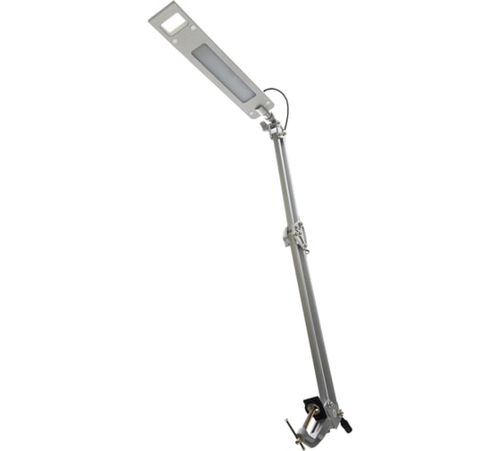 Настольный светильник Camelion KD-821 C03 серебро LED 8Вт, 230В, 2 уровня яркости, 350Лм, струбцина 13528