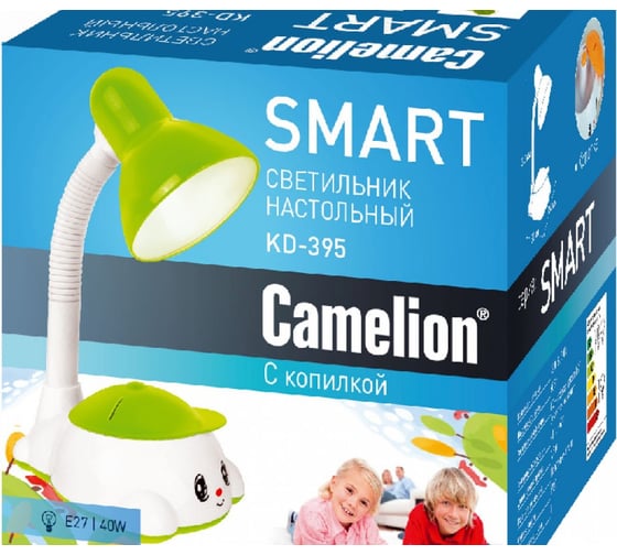 Настольный светильник Camelion KD-395 C07 желтый, Копилка, 230В, 40Вт, E27 13387