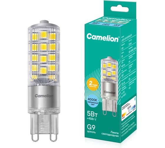 Светодиодная лампа Camelion LED5-G9-NF/845/G9 5Вт 220В 13705