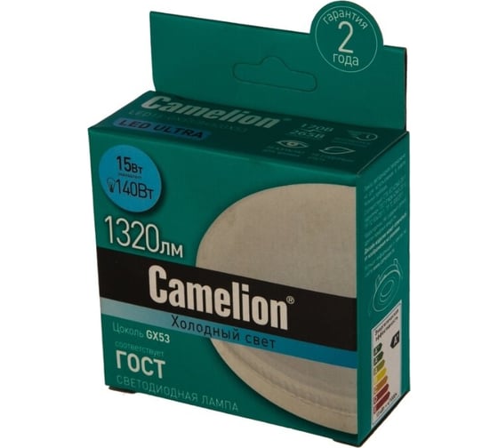 Светодиодная лампа Camelion LED15-GX53/845/GX53 15Вт 220В 13647