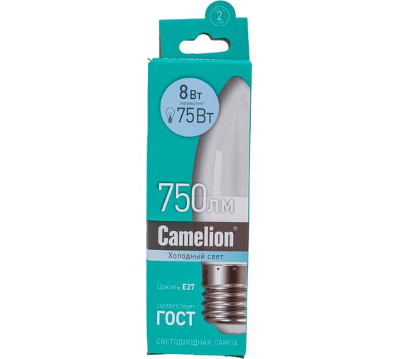 Светодиодная лампа Camelion LED8-C35/845/E27 8Вт 220В 12390
