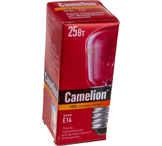 Мини-лампа накаливания Camelion 25/P/CL/E14 Т26 13649