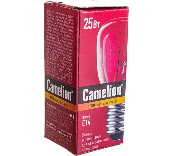 Мини-лампа накаливания Camelion 25/P/CL/E14 Т26 13649