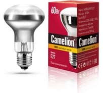 Лампа накаливания, зеркальная матовая Camelion 60/R63/FR/E27 ЗКМТ 230-60 R63 12663