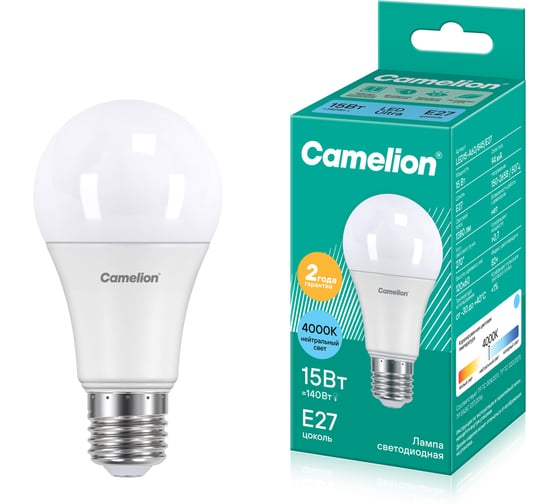 Светодиодная лампа Camelion LED15-A60/845/E27 15Вт 220В 12186