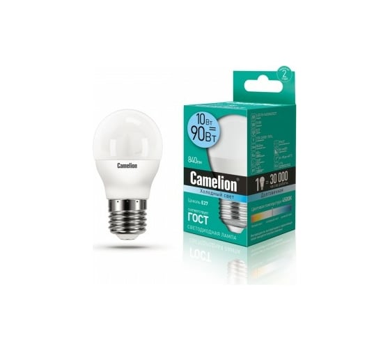 Светодиодная лампа Camelion LED10-G45/845/E27 10Вт 220В 13568