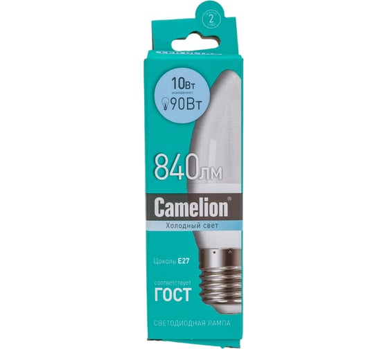 Светодиодная лампа Camelion LED10-C35/845/E27 10Вт 220В 13562