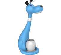 Настольный светильник Camelion KD-854 C13 голубой LED Собака 6Вт, 230В, сенсорный, 3 уровня яркости, 3 цветовые температуры, ночник 13313