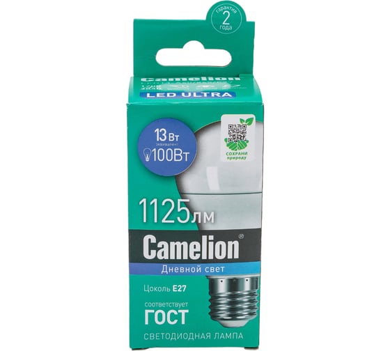 Светодиодная лампа Camelion LED13-A60/865/E27 13Вт 220В 12652