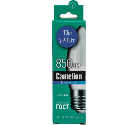 Светодиодная лампа Camelion LED10-C35/865/E27 10Вт 220В 13564